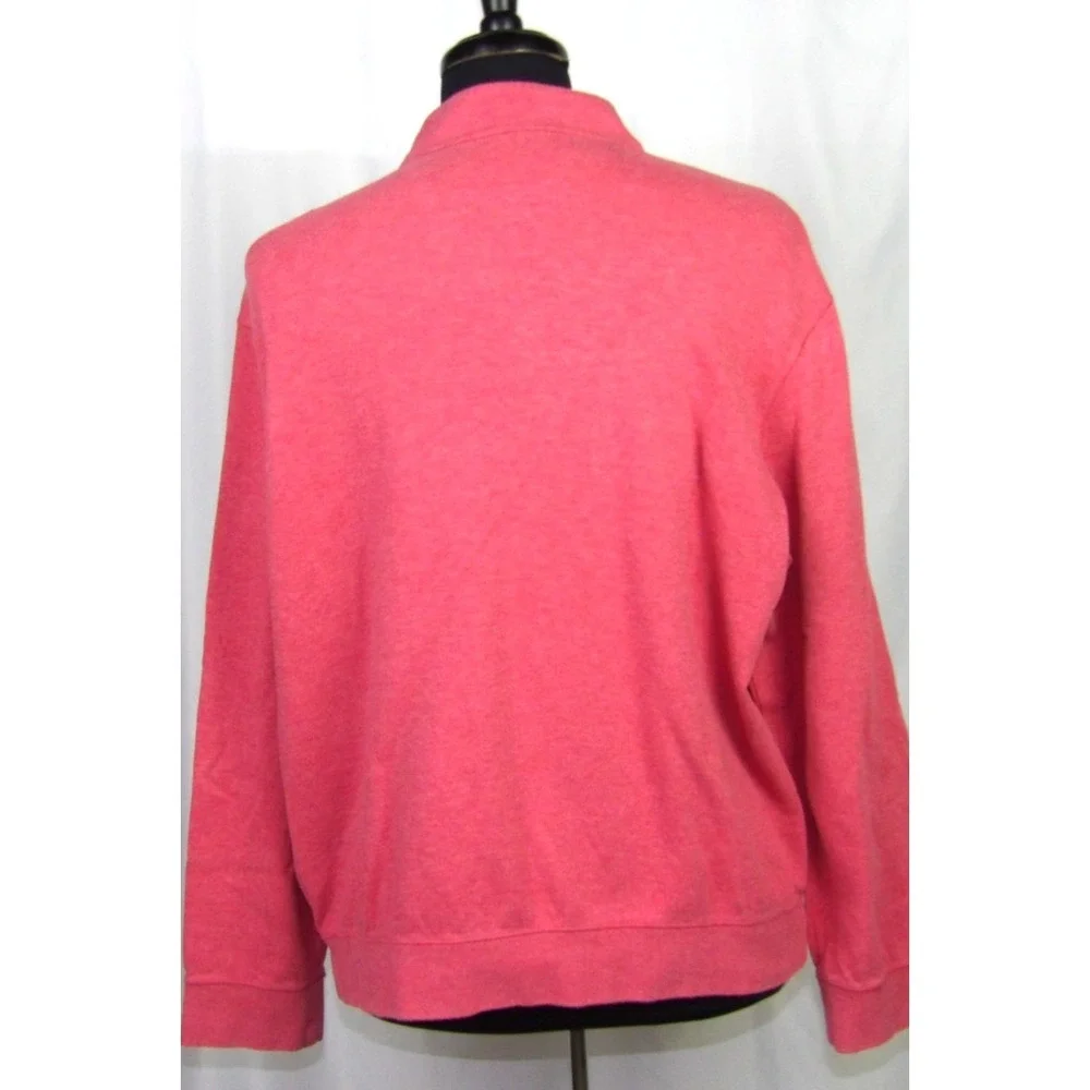 Polo Ralph Lauren Performance‎ Pale Pink Jersey Cotton 1/4 Zip Sweater Men's XL